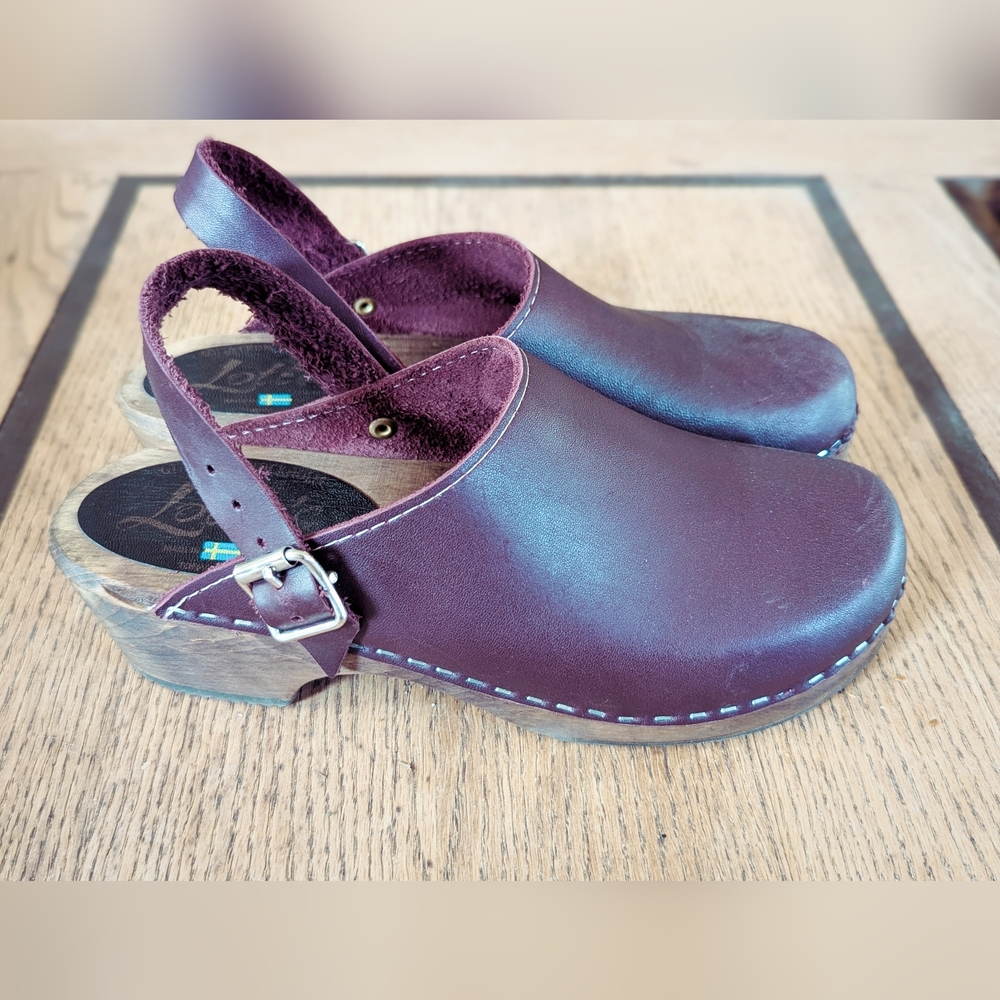 Lotta From Stockholm - Burgundy Clogs  8.5 / 39 Womens